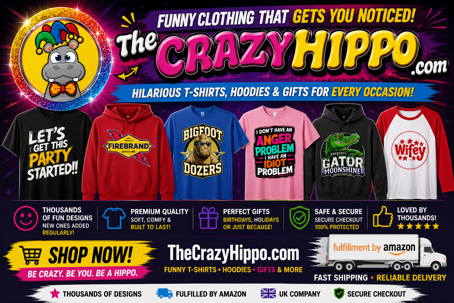 The Crazy Hippo — Clothing That Gets You Noticed
